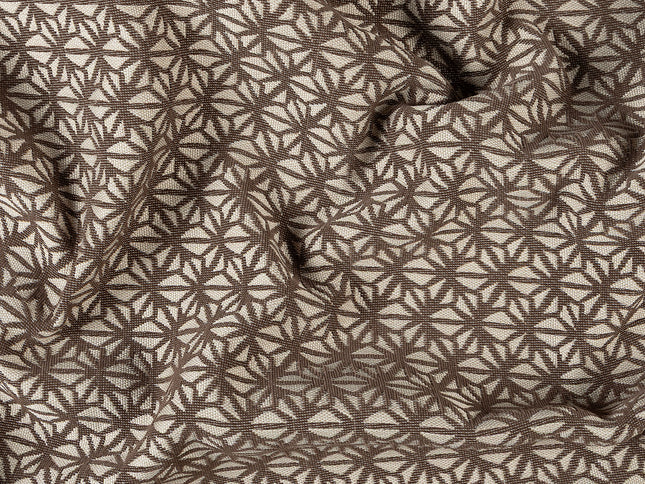 Dark brown colour geometric floral pattern velvet flock Easy Clean sofa, chair and curtain fabrics (Dual side)