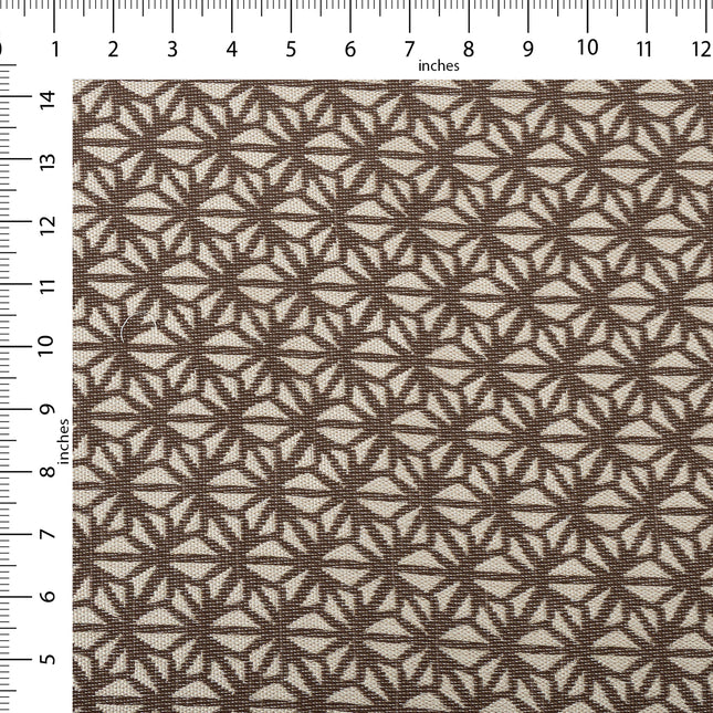 Dark brown colour geometric floral pattern velvet flock Easy Clean sofa, chair and curtain fabrics (Dual side)