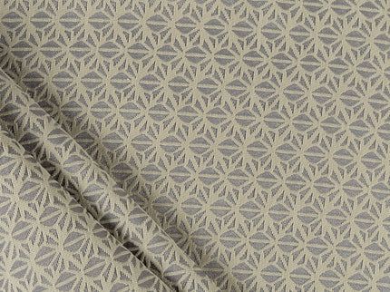 Grey beige colour geometric floral pattern velvet flock Easy Clean sofa, chair and curtain fabrics (Dual side)