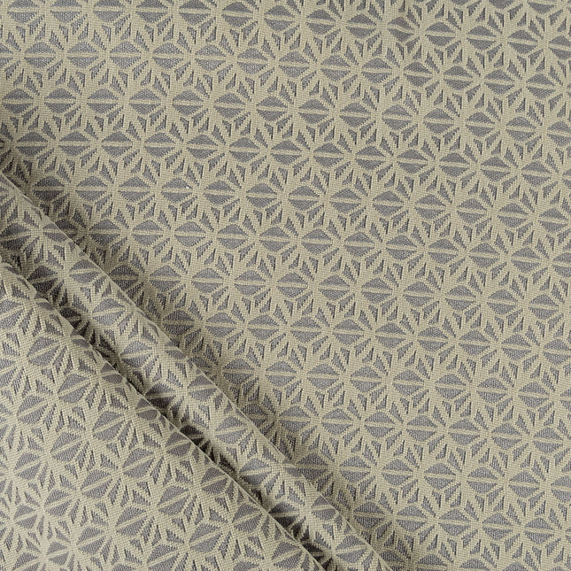 Grey beige colour geometric floral pattern velvet flock Easy Clean sofa, chair and curtain fabrics (Dual side)