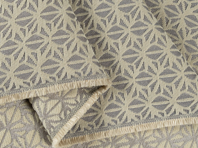 Grey beige colour geometric floral pattern velvet flock Easy Clean sofa, chair and curtain fabrics (Dual side)