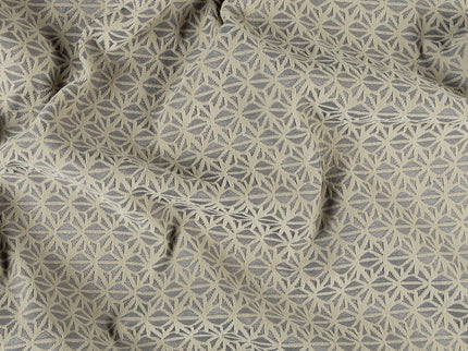 Grey beige colour geometric floral pattern velvet flock readymade cushion cover