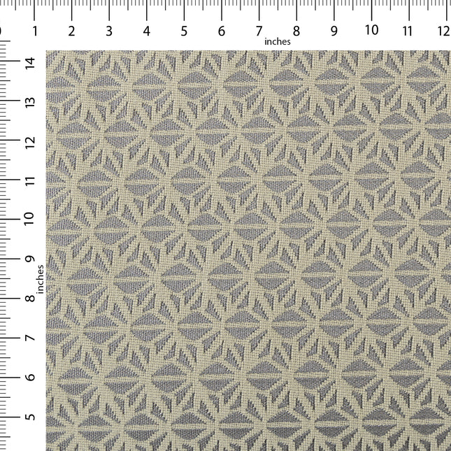 Grey beige colour geometric floral pattern velvet flock Easy Clean sofa, chair and curtain fabrics (Dual side)