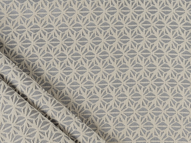 Grey colour geometric floral pattern velvet flock Easy Clean sofa, chair and curtain fabrics (Dual side)