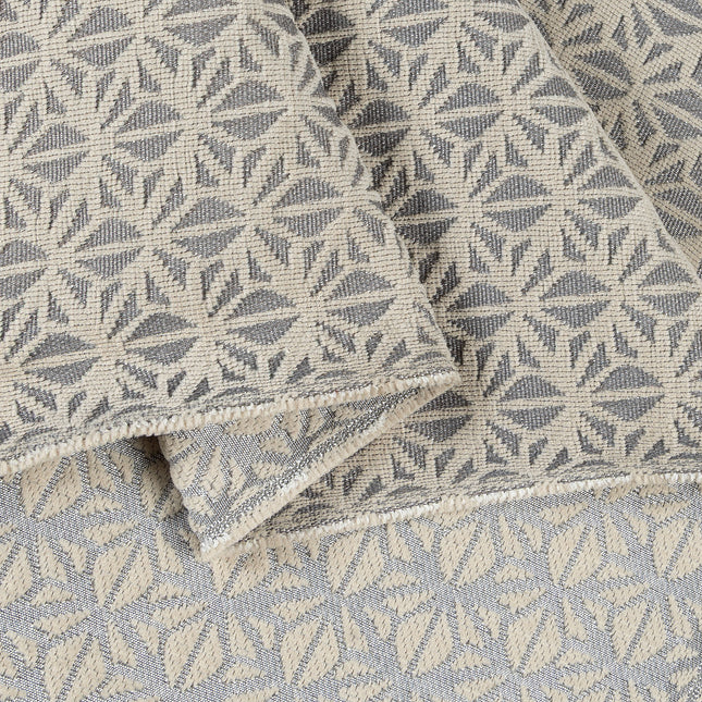 Grey colour geometric floral pattern velvet flock Easy Clean sofa, chair and curtain fabrics (Dual side)