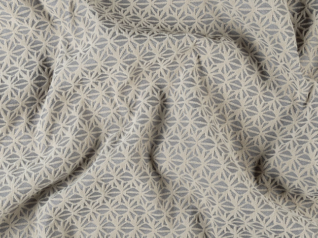 Grey colour geometric floral pattern velvet flock Easy Clean sofa, chair and curtain fabrics (Dual side)