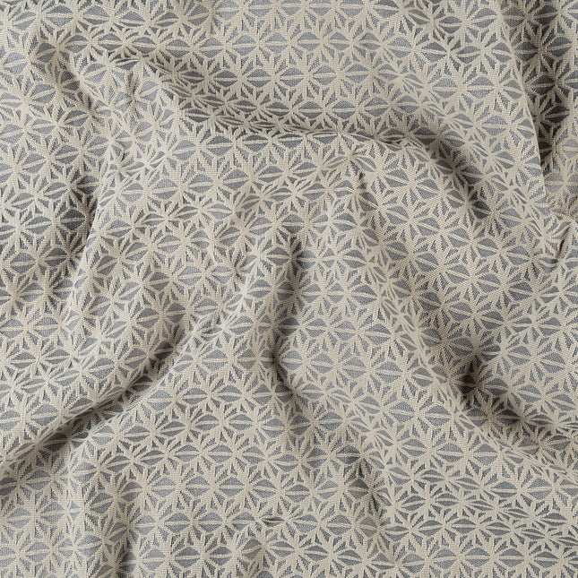 Grey colour geometric floral pattern velvet flock Easy Clean sofa, chair and curtain fabrics (Dual side)