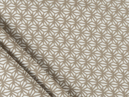 Beige colour geometric floral pattern velvet flock Easy Clean sofa, chair and curtain fabrics (Dual side)