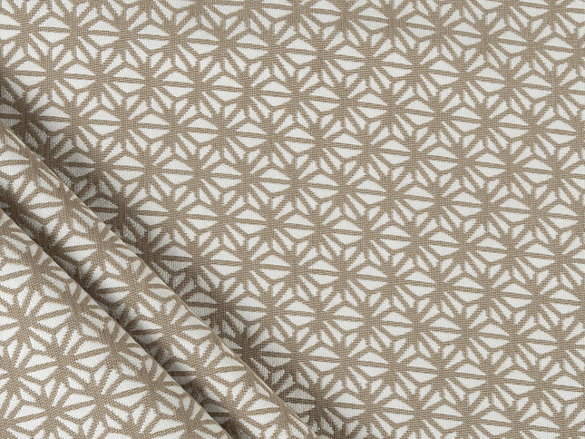 Beige colour geometric floral pattern velvet flock Easy Clean sofa, chair and curtain fabrics (Dual side)