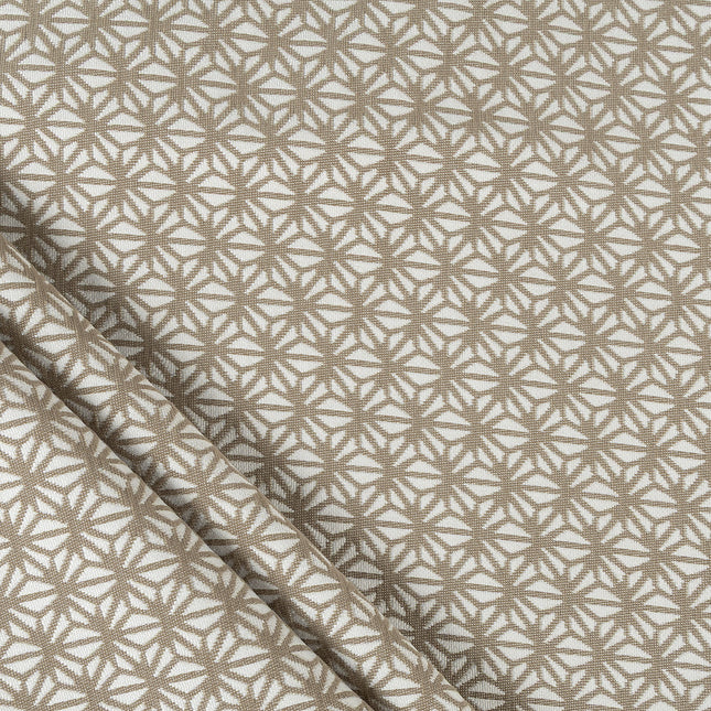 Beige colour geometric floral pattern velvet flock Easy Clean sofa, chair and curtain fabrics (Dual side)