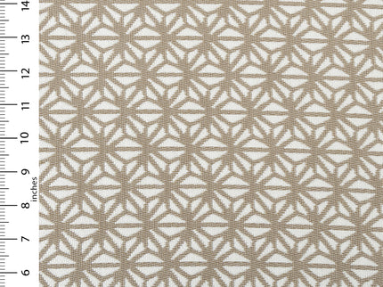 Beige colour geometric floral pattern velvet flock Easy Clean sofa, chair and curtain fabrics (Dual side)