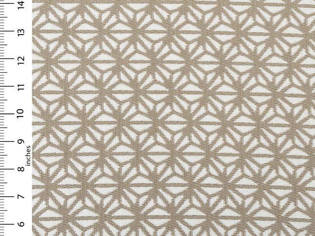Beige colour geometric floral pattern velvet flock Easy Clean sofa, chair and curtain fabrics (Dual side)