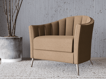 Brown Colour Textured Velvet Flock Easy Clean Sofa, Chair and Curtain Fabric