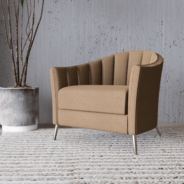 Brown Colour Textured Velvet Flock Easy Clean Sofa, Chair and Curtain Fabric