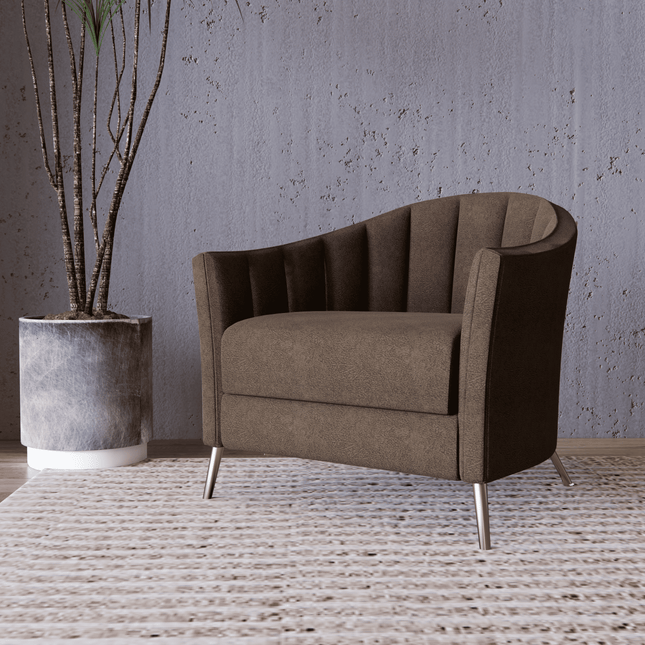 Brown Colour Textured Velvet Flock Easy Clean Sofa, Chair and Curtain Fabric