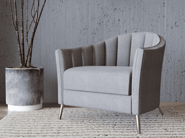 Silver Grey Colour Textured Velvet Flock Easy Clean Sofa, Chair and Curtain Fabric