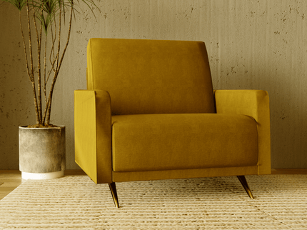 Drab Yellow Colour Textured Velvet Flock Easy Clean Sofa, Chair and Curtain Fabric