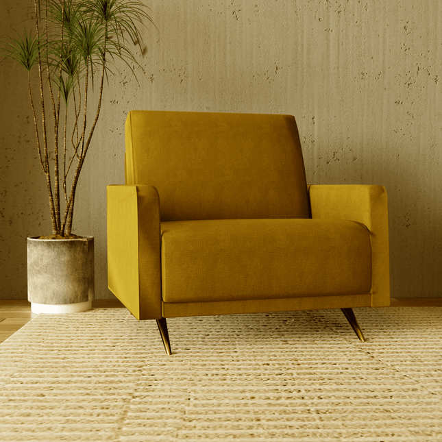 Drab Yellow Colour Textured Velvet Flock Easy Clean Sofa, Chair and Curtain Fabric