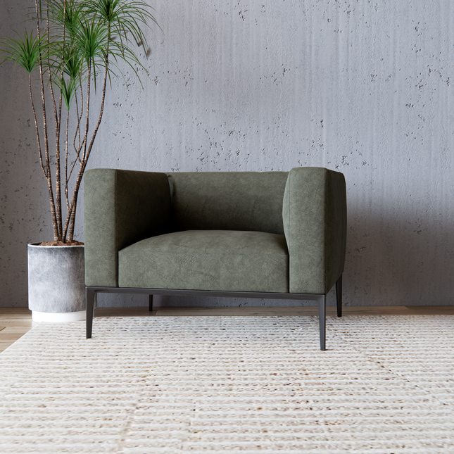 Tan Green Colour Textued Suede Sofa and Chair Fabric