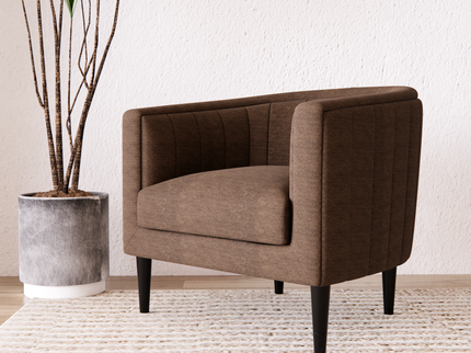 Chocolate Brown Colour Textured Velvet Flock Easy Clean Sofa and Chair Fabric