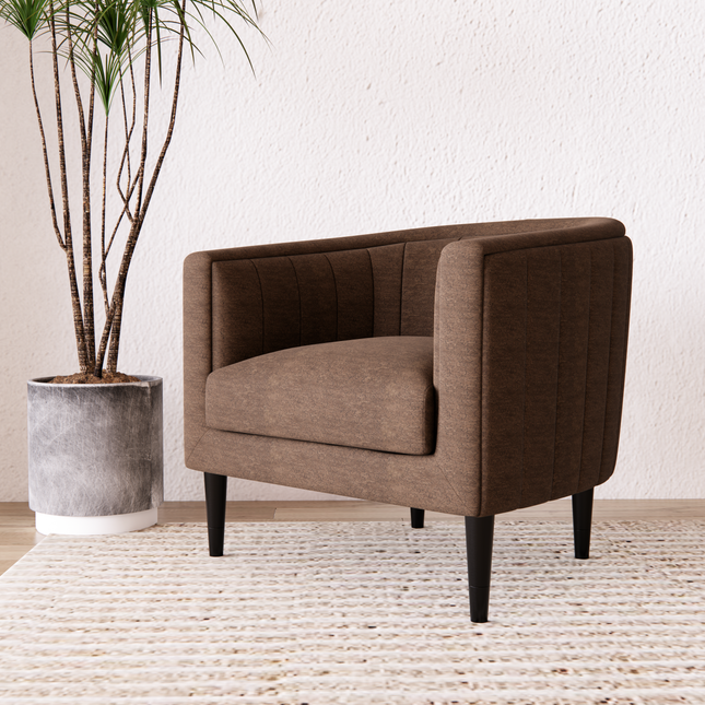 Chocolate Brown Colour Textured Velvet Flock Easy Clean Sofa and Chair Fabric