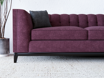 Dark Mauve Colour Textured Velvet Flock Easy Clean Sofa and Chair Fabric