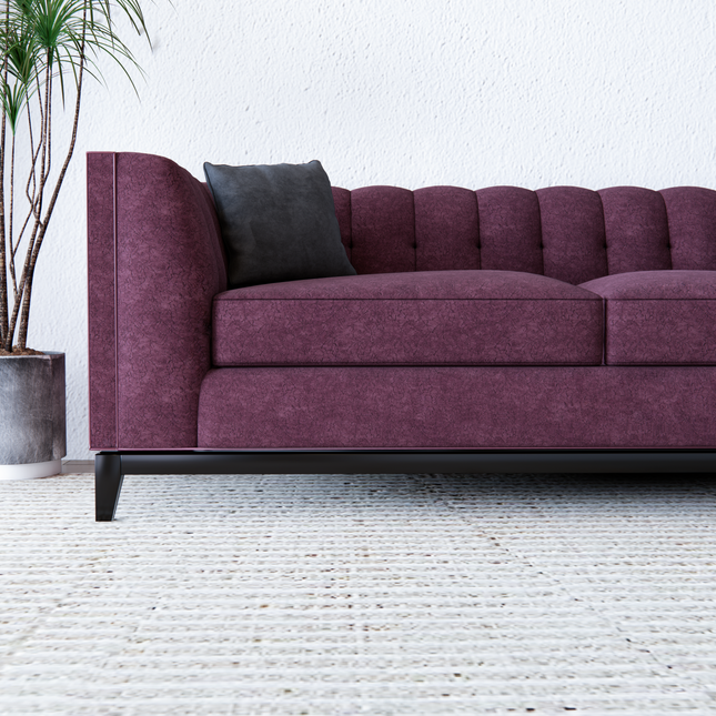 Dark Mauve Colour Textured Velvet Flock Easy Clean Sofa and Chair Fabric