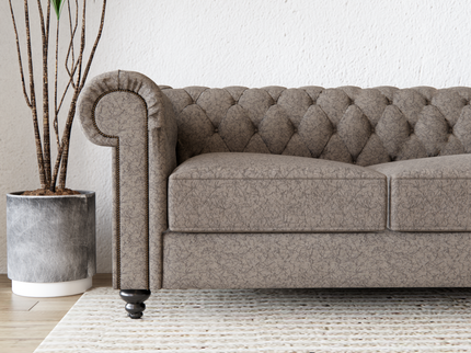 Beige Colour Textured Velvet Flock Easy Clean Sofa and Chair Fabric