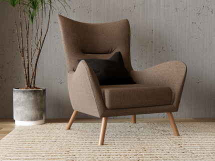Brown Colour Leather like Textured Suede Sofa and Chair Fabric
