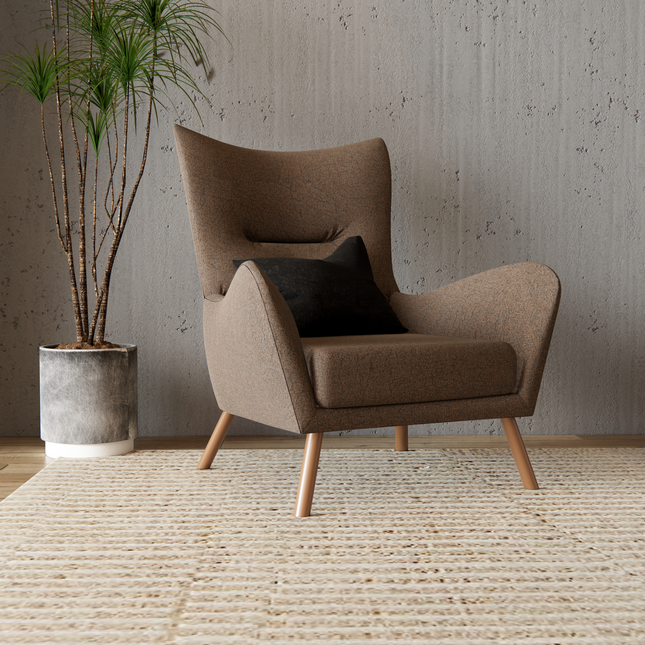 Brown Colour Leather like Textured Suede Sofa and Chair Fabric