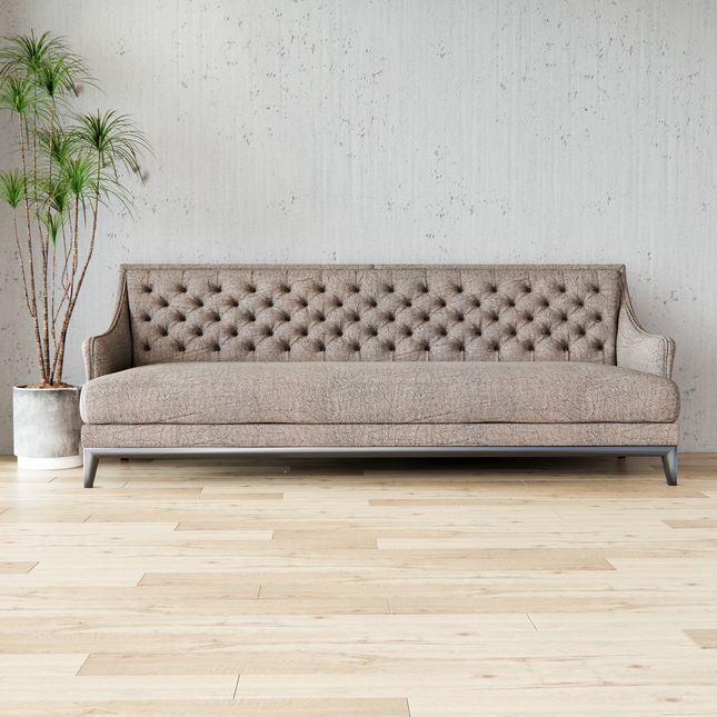 Pale Grey Beige Colour Leather like Textured Suede Sofa and Chair Fabric