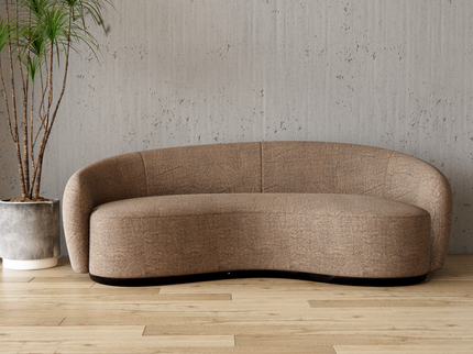 Brown Colour Leather like Textured Suede Sofa and Chair Fabric