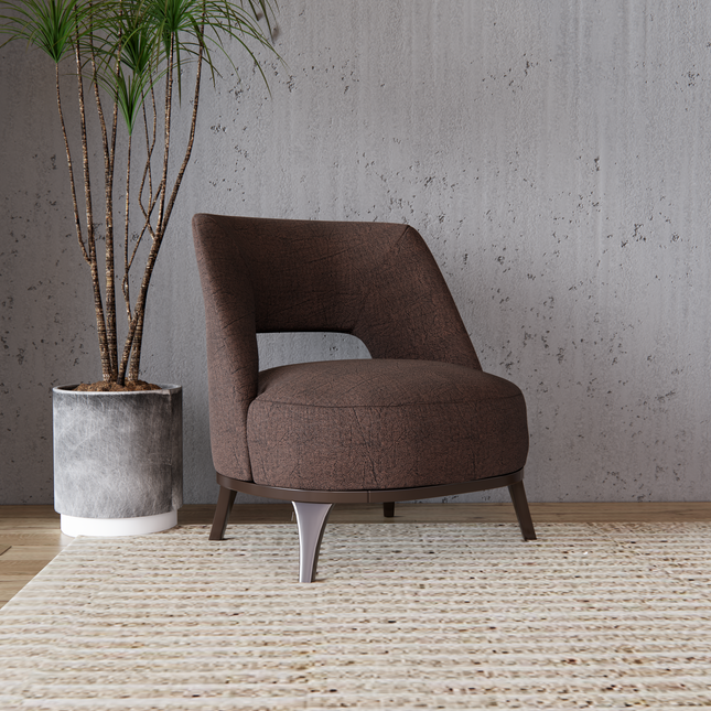 Mocha Brown Colour Leather like Textured Suede Sofa and Chair Fabric