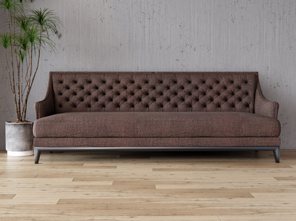 Mocha Brown Colour Leather like Textured Suede Sofa and Chair Fabric