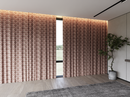 Lavender Grey and Rose Leaves Pattern Velvet Curtain Fabric printed
