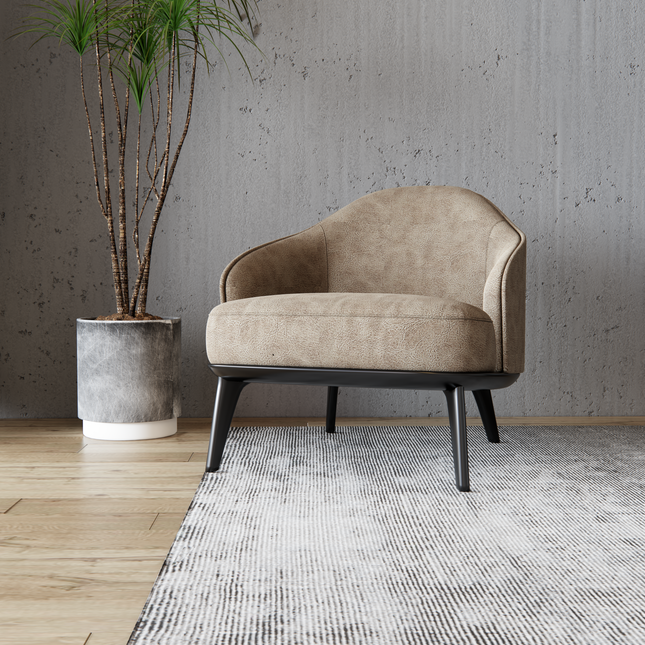 Medium Beige Colour Leather Texture Suede Sofa and Chair Fabric