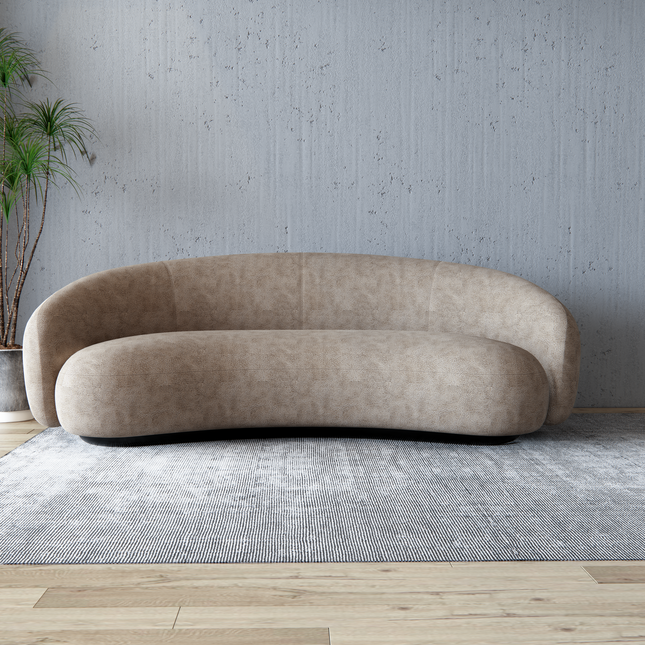 Medium Beige Colour Leather Texture Suede Sofa and Chair Fabric