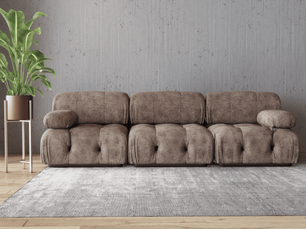 Greyish Brown Colour Leather Texture Suede Sofa and Chair Fabric