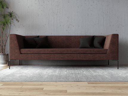 Bordeaux Brown Colour Leather Texture Suede Sofa and Chair Fabric