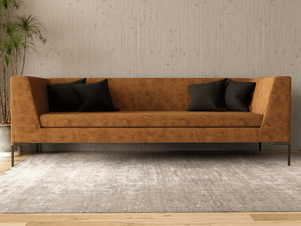 Mustard Yellow Colour Leather Texture Suede Sofa and Chair Fabric