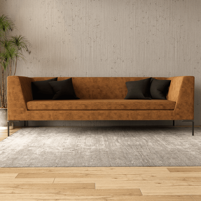 Mustard Yellow Colour Leather Texture Suede Sofa and Chair Fabric