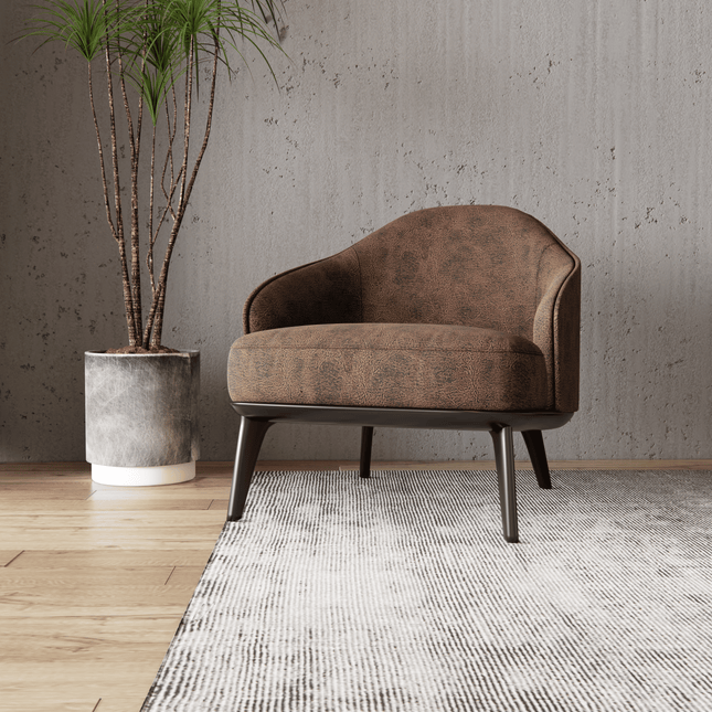 Tan Brown Colour Leather Texture Suede Sofa and Chair Fabric