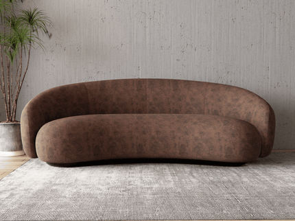 Tan Brown Colour Leather Texture Suede Sofa and Chair Fabric