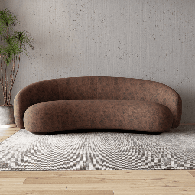 Tan Brown Colour Leather Texture Suede Sofa and Chair Fabric