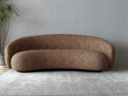 Mustard Brown Colour Leather Texture Suede Sofa and Chair Fabric