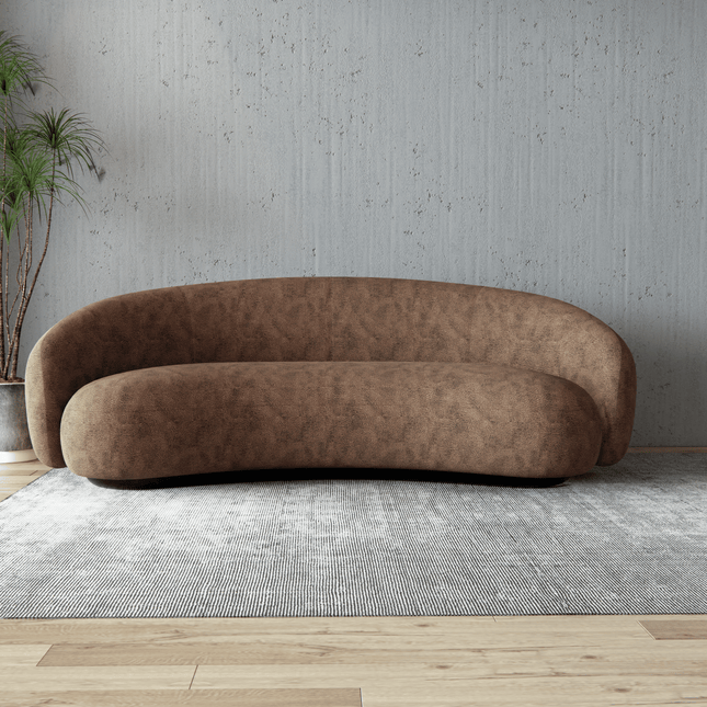 Mustard Brown Colour Leather Texture Suede Sofa and Chair Fabric