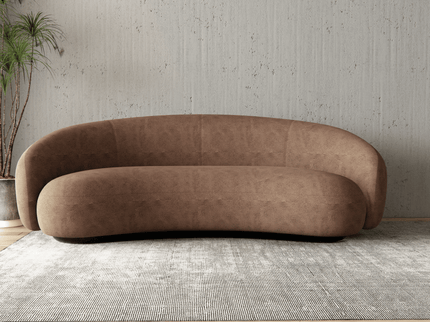 Chestnut Brown Colour Leather Texture Suede Sofa and Chair Fabric