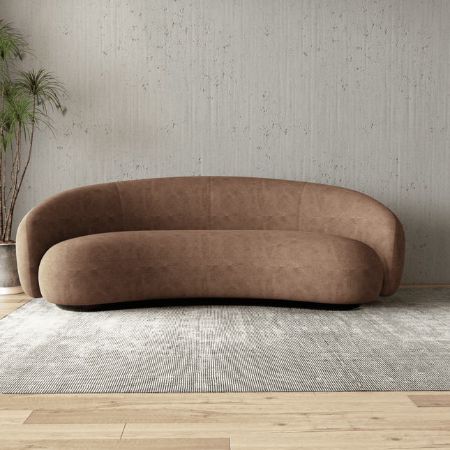 Chestnut Brown Colour Leather Texture Suede Sofa and Chair Fabric