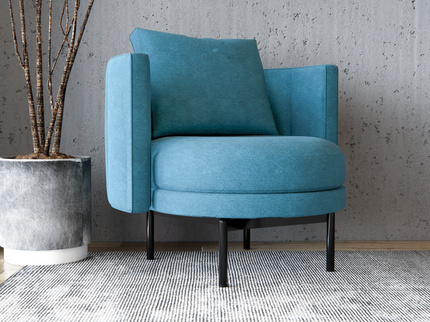 Medium Blue Colour Plain Velvet Flock Easy Clean Sofa, Chair and Curtain Fabric