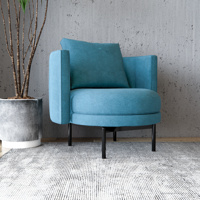 Medium Blue Colour Plain Velvet Flock Easy Clean Sofa, Chair and Curtain Fabric